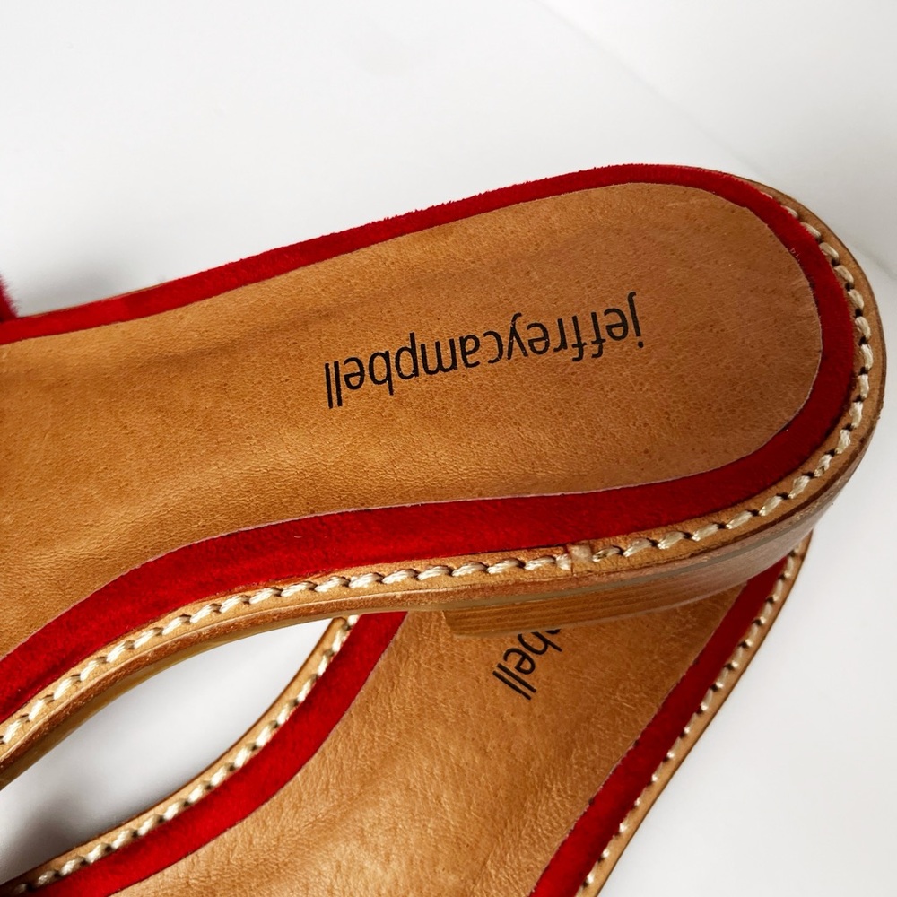 Jeffrey Campbell Bold Red Slide Sandals - Picture 6 of 9